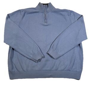 Brooks Brothers 346 Prima Cotton Pullover 1/4 Zip Mock Neck Sweater Men's XL